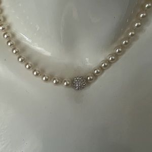 Faux pearl necklace